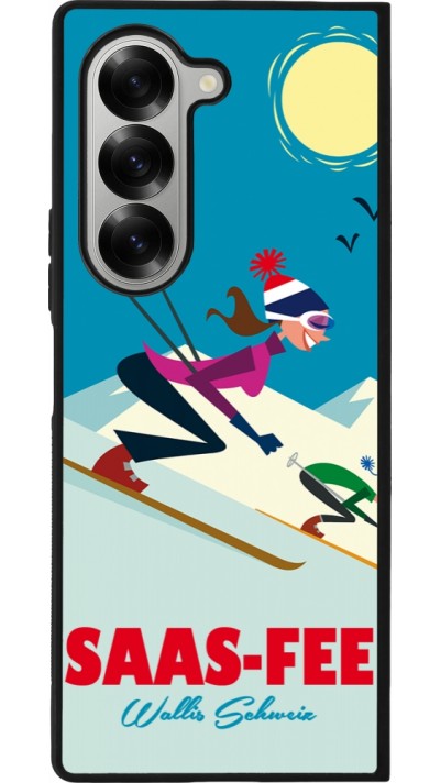 Samsung Galaxy Z Fold6 Case Hülle - Silikon schwarz Saas-Fee Ski Downhill