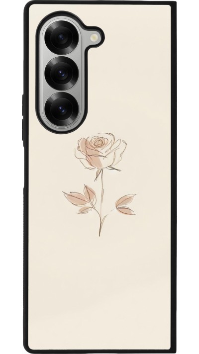 Samsung Galaxy Z Fold6 Case Hülle - Silikon schwarz Rosa Sand Minimalistisch