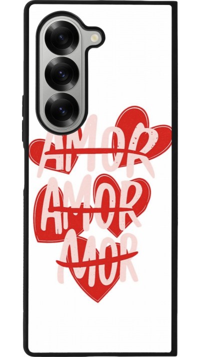 Samsung Galaxy Z Fold6 Case Hülle - Silikon schwarz Saint Valentines Day 26 Amor
