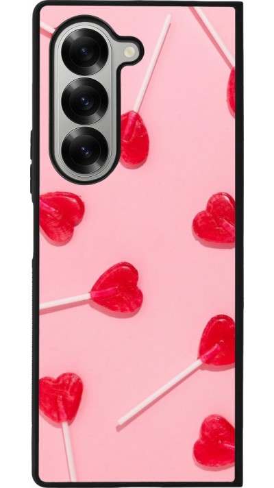 Samsung Galaxy Z Fold6 Case Hülle - Silikon schwarz Saint Valentines Day 26 Lollipop
