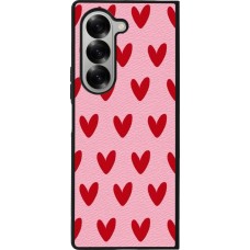 Samsung Galaxy Z Fold6 Case Hülle - Silikon schwarz Saint Valentines Day 26 Pattern heart