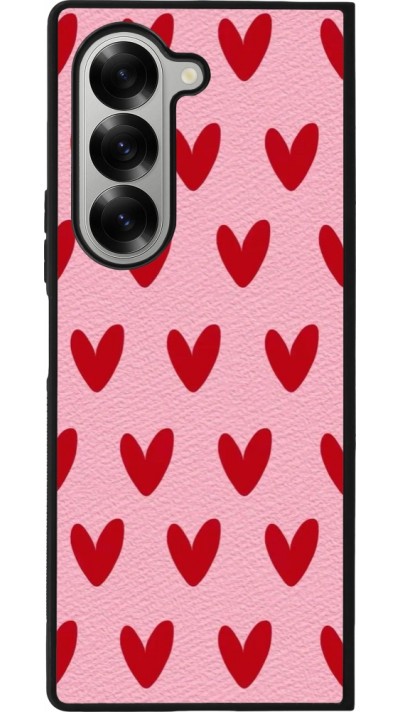 Samsung Galaxy Z Fold6 Case Hülle - Silikon schwarz Saint Valentines Day 26 Pattern heart