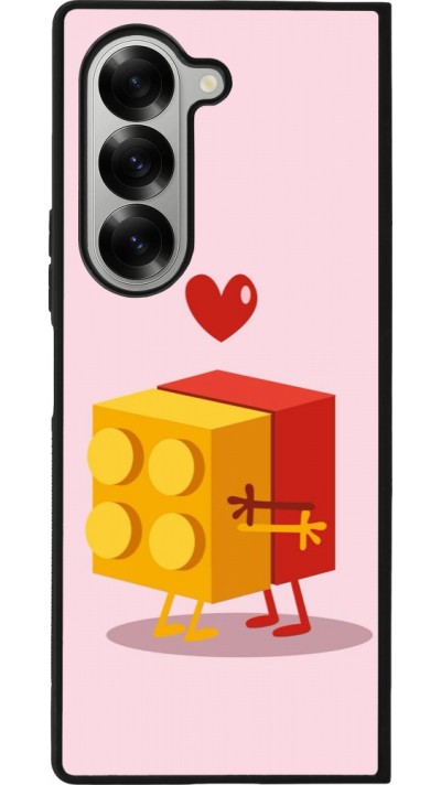 Samsung Galaxy Z Fold6 Case Hülle - Silikon schwarz Saint Valentines Day 26 Puzzle