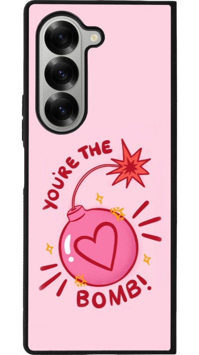 Samsung Galaxy Z Fold6 Case Hülle - Silikon schwarz Saint Valentines Day 26 You are the bomb