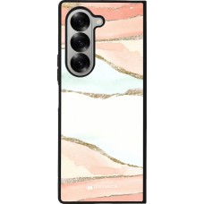 Coque Samsung Galaxy Z Fold6 - Silicone rigide noir Shimmering Orange