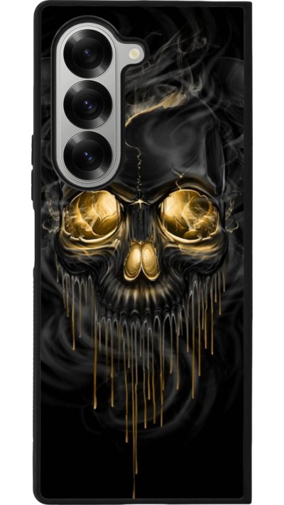 Samsung Galaxy Z Fold6 Case Hülle - Silikon schwarz Skull 02