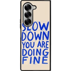 Coque Samsung Galaxy Z Fold6 - Silicone rigide noir Slow down 2026