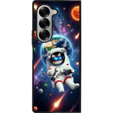 Coque Samsung Galaxy Z Fold6 - Silicone rigide noir VR SpaceCat Odyssey
