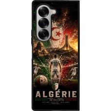 Coque Samsung Galaxy Z Fold6 - Silicone rigide noir Football Algérie splash 2026