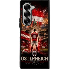 Coque Samsung Galaxy Z Fold6 - Silicone rigide noir Football Autriche splash 2026