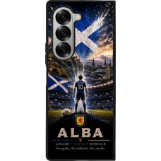 Coque Samsung Galaxy Z Fold6 - Silicone rigide noir Football Écosse splash 2026