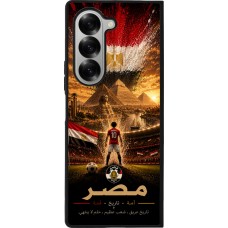 Coque Samsung Galaxy Z Fold6 - Silicone rigide noir Football Égypte splash 2026