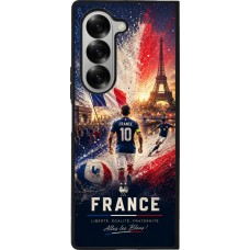Coque Samsung Galaxy Z Fold6 - Silicone rigide noir Football France splash 2026