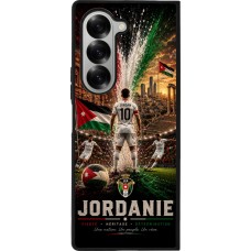 Coque Samsung Galaxy Z Fold6 - Silicone rigide noir Football Jordanie splash 2026