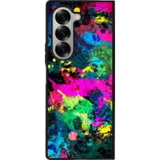 Samsung Galaxy Z Fold6 Case Hülle - Silikon schwarz Splash paint