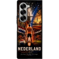 Coque Samsung Galaxy Z Fold6 - Silicone rigide noir Football Pays-Bas splash 2026