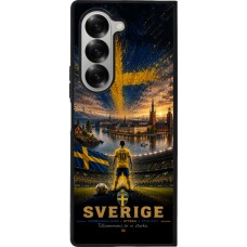 Coque Samsung Galaxy Z Fold6 - Silicone rigide noir Football Suède splash 2026