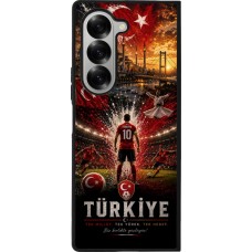 Coque Samsung Galaxy Z Fold6 - Silicone rigide noir Football Turquie splash 2026