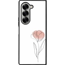 Coque Samsung Galaxy Z Fold6 - Silicone rigide noir Spring 23 minimalist flower