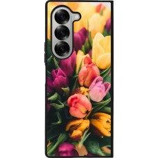 Coque Samsung Galaxy Z Fold6 - Silicone rigide noir Bouquet of tulips 2026