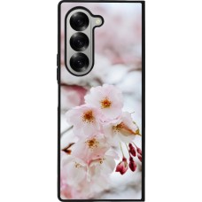 Coque Samsung Galaxy Z Fold6 - Silicone rigide noir Cherry tree 2026