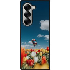 Coque Samsung Galaxy Z Fold6 - Silicone rigide noir Hot air balloon 2026