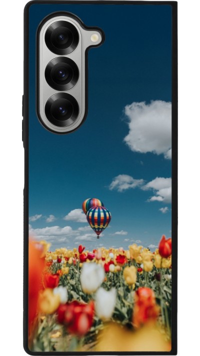 Coque Samsung Galaxy Z Fold6 - Silicone rigide noir Hot air balloon 2026