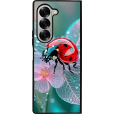 Coque Samsung Galaxy Z Fold6 - Silicone rigide noir Ladybird in bloom 2026