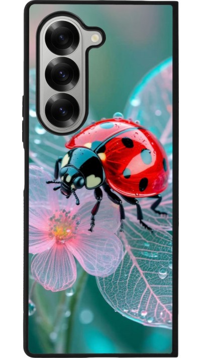Coque Samsung Galaxy Z Fold6 - Silicone rigide noir Ladybird in bloom 2026