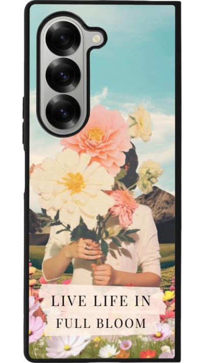 Coque Samsung Galaxy Z Fold6 - Silicone rigide noir Live life in full moon 2026