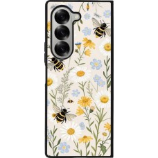 Coque Samsung Galaxy Z Fold6 - Silicone rigide noir Pattern bees 2026