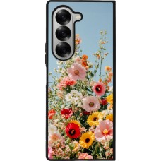 Coque Samsung Galaxy Z Fold6 - Silicone rigide noir Spring flowers 2026