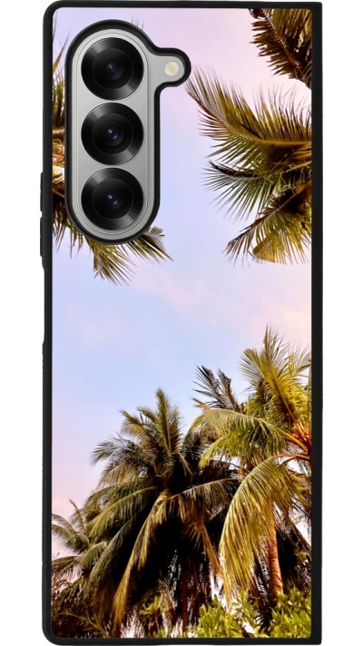 Coque Samsung Galaxy Z Fold6 - Silicone rigide noir Summer 2023 palm tree vibe