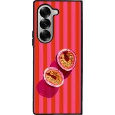 Coque Samsung Galaxy Z Fold6 - Silicone rigide noir Passion fruit Summer 2026
