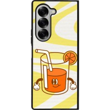 Coque Samsung Galaxy Z Fold6 - Silicone rigide noir Summer drink 2026