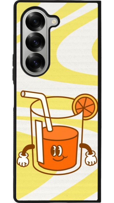 Coque Samsung Galaxy Z Fold6 - Silicone rigide noir Summer drink 2026