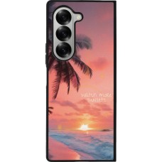 Coque Samsung Galaxy Z Fold6 - Silicone rigide noir Watch more sunsets Summer 2026
