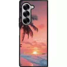 Coque Samsung Galaxy Z Fold6 - Silicone rigide noir Watch more sunsets Summer 2026