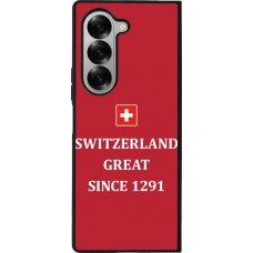 Coque Samsung Galaxy Z Fold6 - Silicone rigide noir Switzerland Great Since 1291