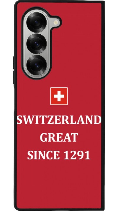 Coque Samsung Galaxy Z Fold6 - Silicone rigide noir Switzerland Great Since 1291