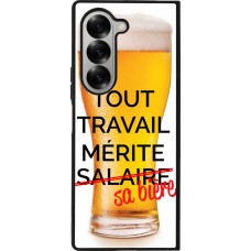 Samsung Galaxy Z Fold6 Case Hülle - Silikon schwarz Tout travail mérite sa bière