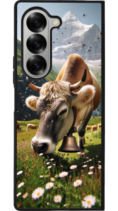 Samsung Galaxy Z Fold6 Case Hülle - Silikon schwarz Kuh Berg Wallis