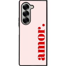 Coque Samsung Galaxy Z Fold6 - Silicone rigide noir Valentine 2024 amor