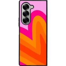 Samsung Galaxy Z Fold6 Case Hülle - Silikon schwarz Valentine 2024 heart gradient