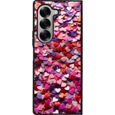 Coque Samsung Galaxy Z Fold6 - Silicone rigide noir Valentine 2025 Confetti
