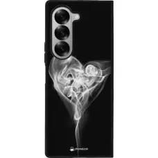 Coque Samsung Galaxy Z Fold6 - Silicone rigide noir Valentine 2022 Black Smoke