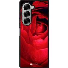 Coque Samsung Galaxy Z Fold6 - Silicone rigide noir Valentine 2022 Rose