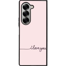 Samsung Galaxy Z Fold6 Case Hülle - Silikon schwarz Valentine 2023 i love you writing