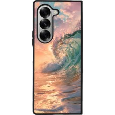 Coque Samsung Galaxy Z Fold6 - Silicone rigide noir Wave Sunset