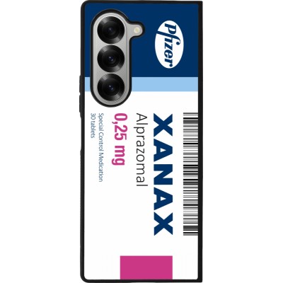 Coque Samsung Galaxy Z Fold6 - Silicone rigide noir Xanax Alprazolam 2025